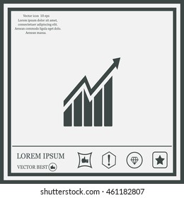 arrow on the scale web icon. vector design