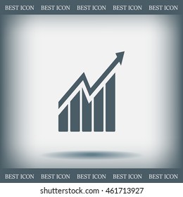 arrow on the scale web icon. vector design
