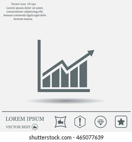 arrow on the scale web icon. vector design