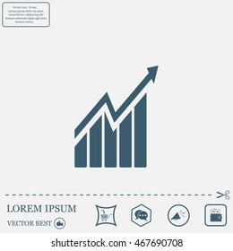 arrow on the scale web icon. vector design