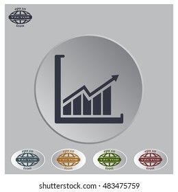 arrow on the scale web icon. vector design