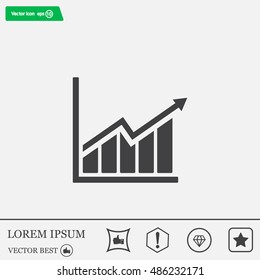 arrow on the scale web icon. vector design