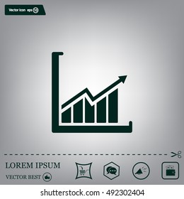 arrow on the scale web icon. vector design