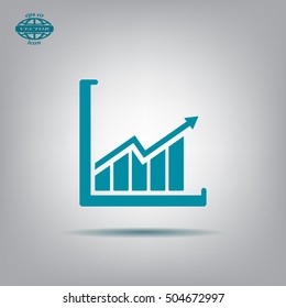 arrow on the scale web icon. vector design