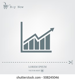 arrow on the scale web icon. vector design