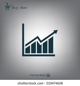 arrow on the scale web icon. vector design
