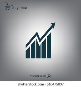 arrow on the scale web icon. vector design