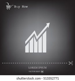arrow on the scale web icon. vector design