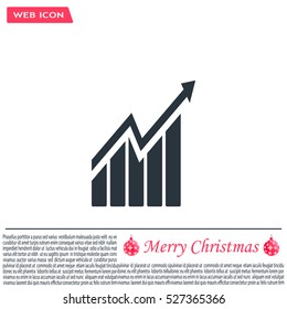 arrow on the scale web icon. vector design