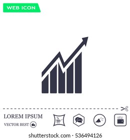 arrow on the scale web icon. vector design