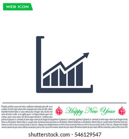 arrow on the scale web icon. vector design