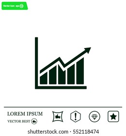 arrow on the scale web icon. vector design