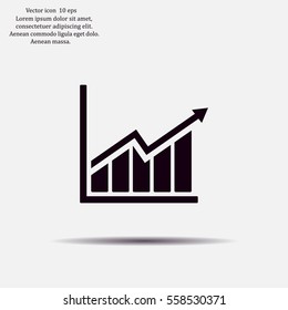 arrow on the scale web icon. vector design