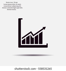 arrow on the scale web icon. vector design