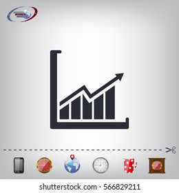 arrow on the scale web icon. vector design