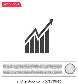 arrow on the scale web icon. vector design