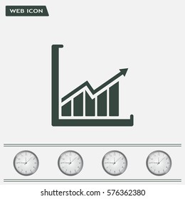 arrow on the scale web icon. vector design