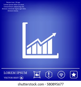 arrow on the scale web icon. vector design