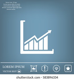 arrow on the scale web icon. vector design