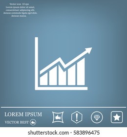 arrow on the scale web icon. vector design