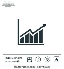 arrow on the scale web icon. vector design