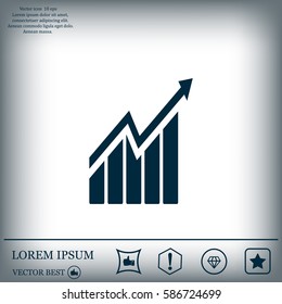 arrow on the scale web icon. vector design