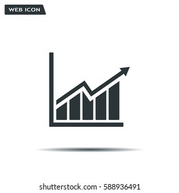 arrow on the scale web icon. vector design
