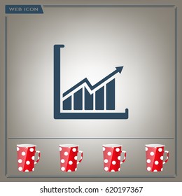 arrow on the scale web icon. vector design