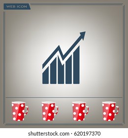 arrow on the scale web icon. vector design