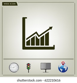 arrow on the scale web icon. vector design