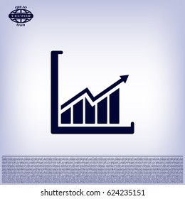 arrow on the scale web icon. vector design