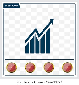 arrow on the scale web icon. vector design