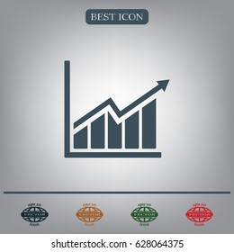 arrow on the scale web icon. vector design