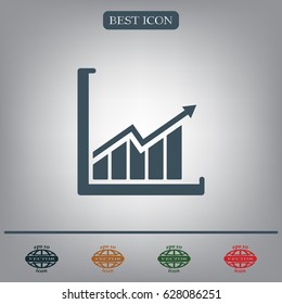 arrow on the scale web icon. vector design