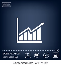 arrow on the scale web icon. vector design