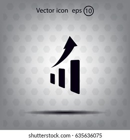 arrow on the scale web icon. vector design