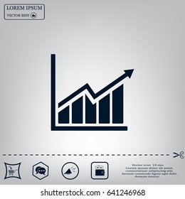 arrow on the scale web icon. vector design