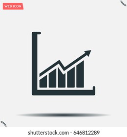 arrow on the scale web icon. vector design