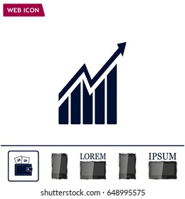 arrow on the scale web icon. vector design