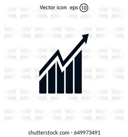 arrow on the scale web icon. vector design