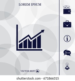 arrow on the scale web icon. vector design
