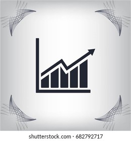arrow on the scale web icon. vector design