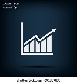 arrow on the scale web icon. vector design