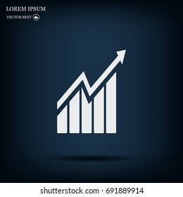 arrow on the scale web icon. vector design