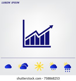 arrow on the scale web icon. vector design