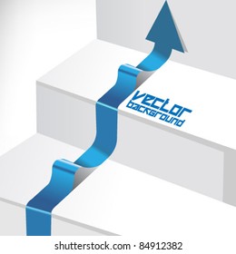 arrow on stairs vector