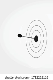 Arrow auf Ziel. Vektorillustration