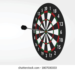 Arrow auf Ziel. Vektorgrafik