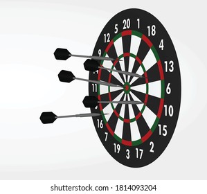 Arrow on target. vector illustration