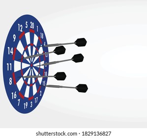 Arrow on target. vector illustration